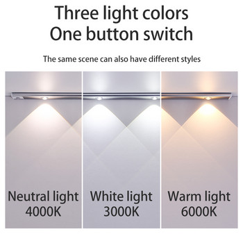 USB LED нощна светлина Сензор за движение Безжична ултратънка LED охладителна лампа за вино за кухненски шкаф, спалня, гардероб, вътрешно осветление