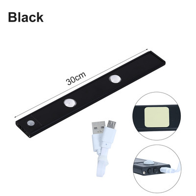 Lumină de noapte LED USB Senzor de mișcare Lumină ultra subțire LED pentru răcitor de vin pentru dulap de bucătărie Dulap de dormitor Iluminare interioară