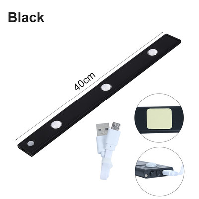 Lumină de noapte LED USB Senzor de mișcare Lumină ultra subțire LED pentru răcitor de vin pentru dulap de bucătărie Dulap de dormitor Iluminare interioară