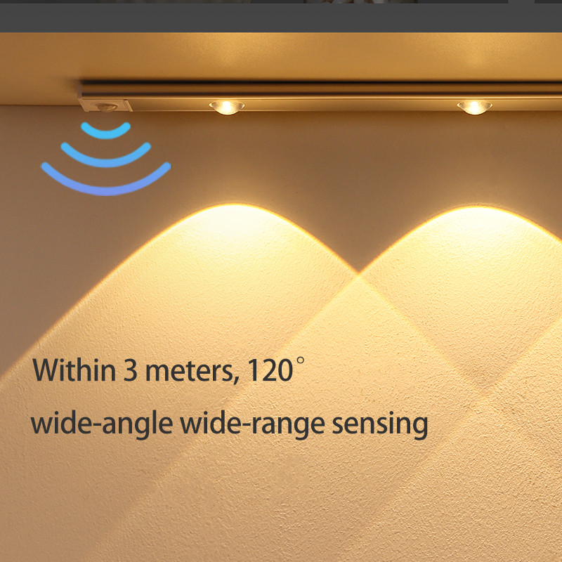 Lumină de noapte LED USB Senzor de mișcare Lumină ultra subțire LED pentru răcitor de vin pentru dulap de bucătărie Dulap de dormitor Iluminare interioară