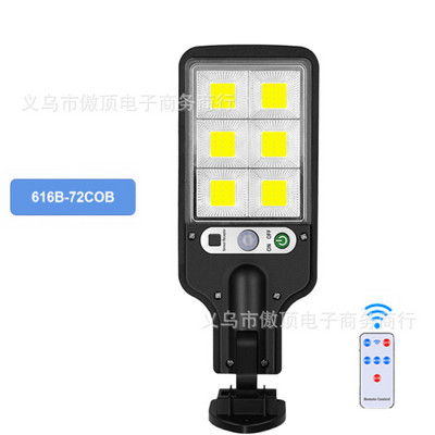 LED Solar Street Lights COB+SMD Outdoor Solar Lamp με 3 Light Mode Αδιάβροχο Αισθητήρας Κίνησης Φωτισμός Ασφαλείας για Αίθριο Κήπου