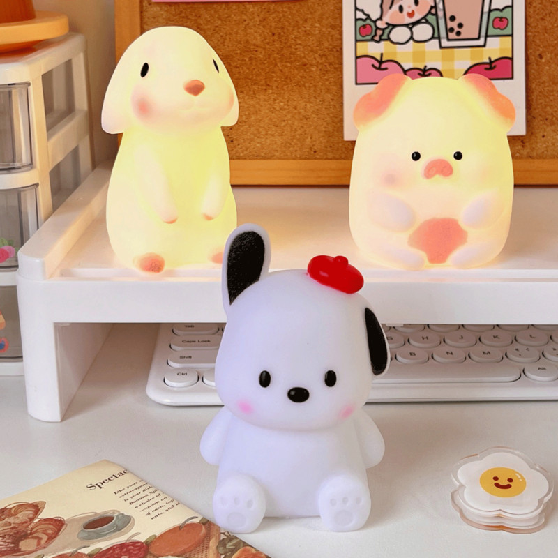 Silikageel Öövalgusti magamistoa sisekujundus Tuled Nupupatarei toitel Kuuvalgus Multifilm Loomade Lambid Lastele Kingitus dekoratiivlamp