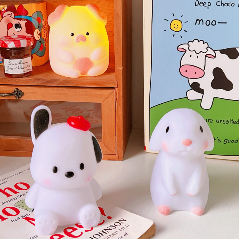 Silikageel Öövalgusti magamistoa sisekujundus Tuled Nupupatarei toitel Kuuvalgus Multifilm Loomade Lambid Lastele Kingitus dekoratiivlamp