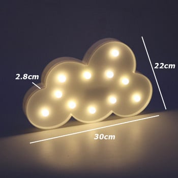 3D LED Night Light Star Moon Παιδικό Υπνοδωμάτιο με Φωτιστικό Εσωτερικού Φωτισμού Διακοσμητικό φωτιστικό για Σαλόνι Σπίτι Νυχτερινό Φωτισμό Υπνοδωματίου Δημιουργικό δώρο