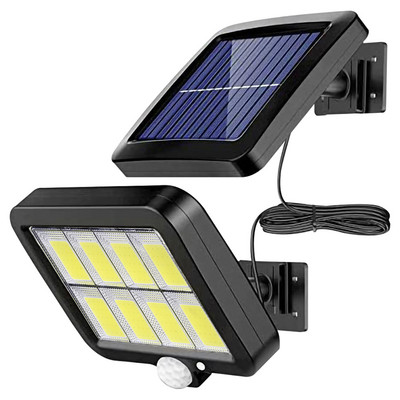 Dalītas saules gaismas diožu gaismas āra prožektors Saules gaismas kustības sensora plūdgaisma iekštelpu āra apgaismojums Saules drošības sienas gaisma