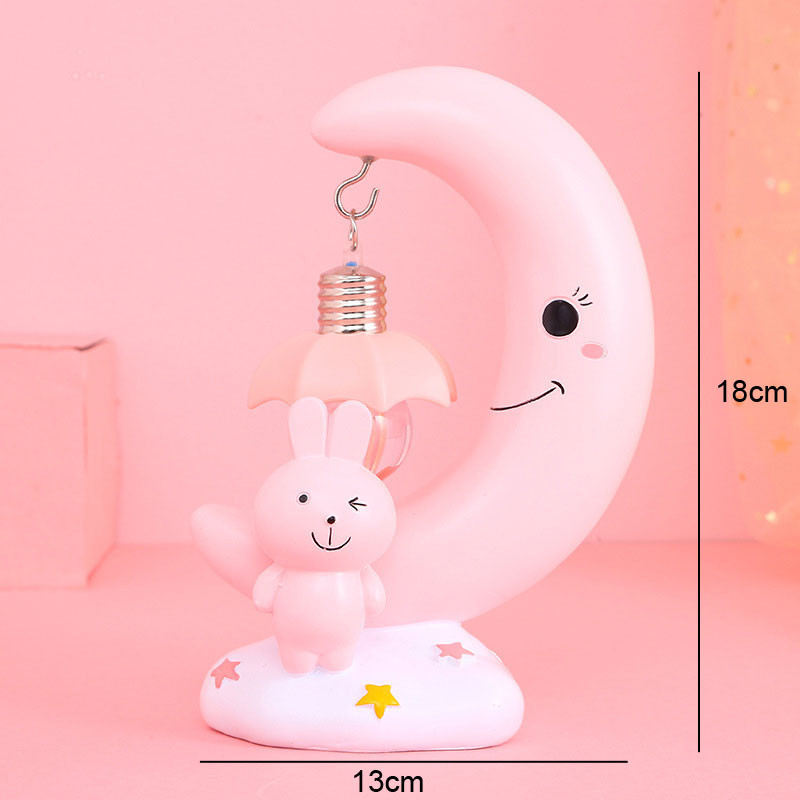 Lună Unicorn Led Lumină de noapte Curcubeu Urs Iepure Lampă Bebeluș Creșă Lămpi Masă Copii Copii Crăciun Aniversare Cadouri de vacanță