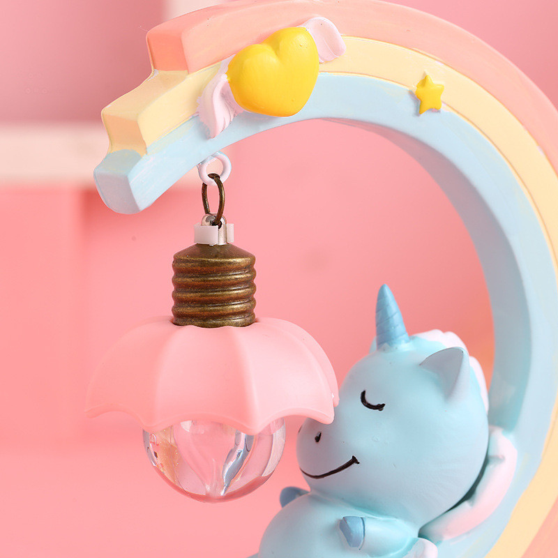 Lună Unicorn Led Lumină de noapte Curcubeu Urs Iepure Lampă Bebeluș Creșă Lămpi Masă Copii Copii Crăciun Aniversare Cadouri de vacanță