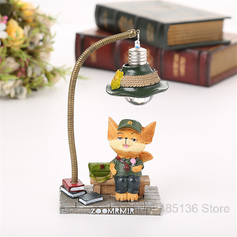 Meșteșuguri din rășină, lumini de noapte cu LED pentru copii, desene animate, animale nebune, oraș, vulpe, iepure, lampă de noapte pentru bebeluși, ornamente pentru acasă, jucărie, prieten, cadouri de aniversare