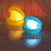Shell Pearl Night Light Lampă de noapte de noptieră Decor dormitor Lumină Streamer Sirenă Zână Shell Copii Baby Night Lights Cadou de vacanță