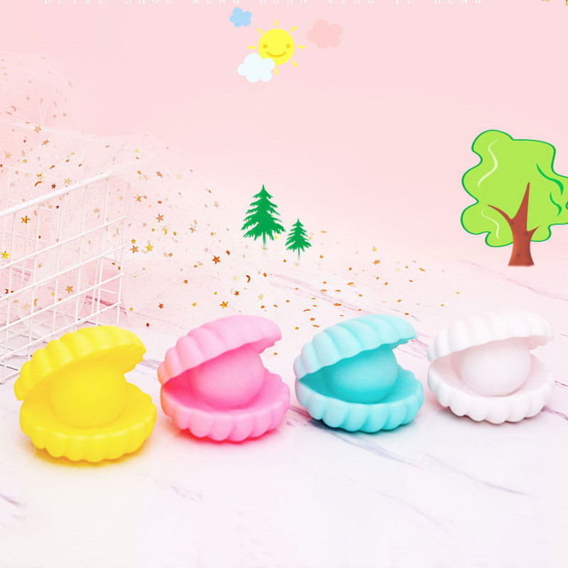 Shell Pearl Night Light Lampă de noapte de noptieră Decor dormitor Lumină Streamer Sirenă Zână Shell Copii Baby Night Lights Cadou de vacanță