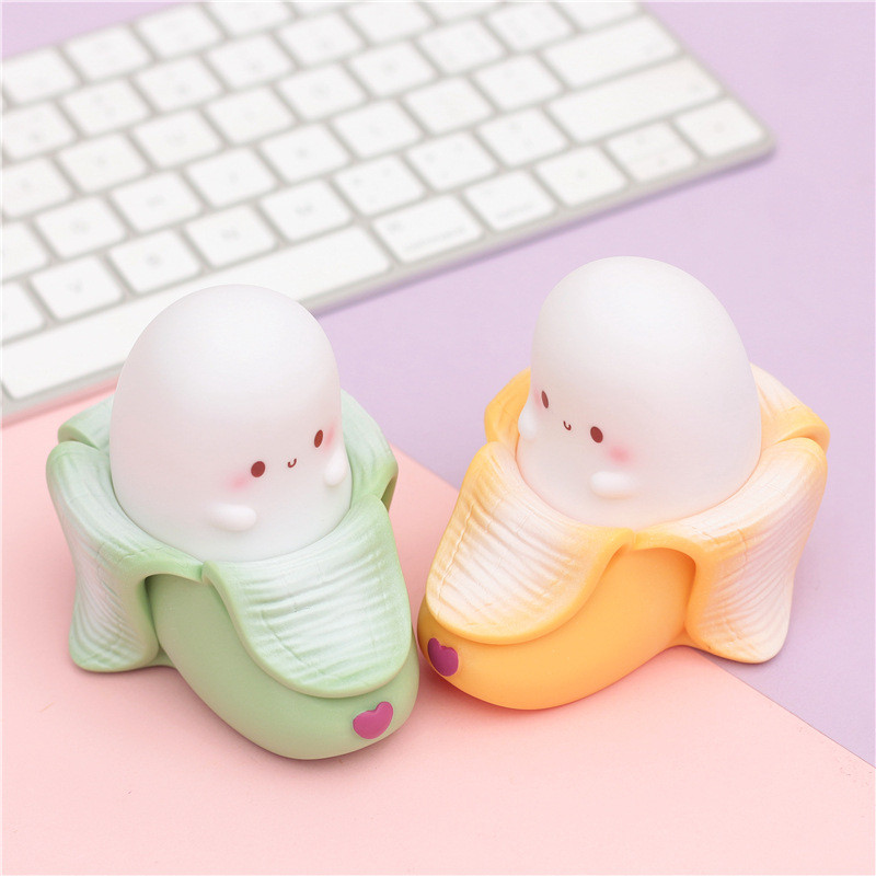 Újdonság Banán éjszakai fény Kreativitás Aranyos éjszakai lámpa dekoráció baba hálószoba gyerekeknek játékok karácsonyi ajándékok mini LED éjszakai lámpa