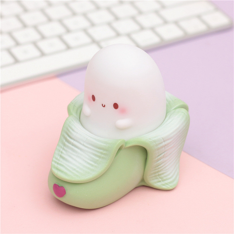 Újdonság Banán éjszakai fény Kreativitás Aranyos éjszakai lámpa dekoráció baba hálószoba gyerekeknek játékok karácsonyi ajándékok mini LED éjszakai lámpa