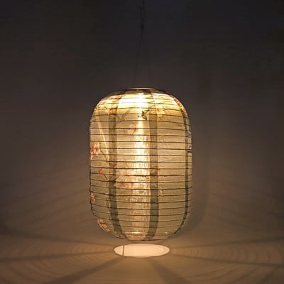 25 cm-es vízálló napelemes lámpák LED-es fényű nejlonszövet kínai japán függőlámpa kültéri kerti esküvői ünnepi parti dekoráció