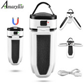 Lampă multifuncțională cu 3 frunze 60 LED-uri 5 moduri Lampă solară reîncărcabilă prin USB Lumină de camping în aer liber Iluminare rezistentă la apă