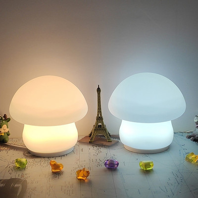 LED силиконова нощна лампа с гъба Сензорна сензорна лампа с батерии Всекидневна Декорация на спалнята Атмосфера Лампи за декорация на бебешко легло