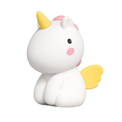 Unicorn LED nakts gaisma krāsains silikona pieskāriena sensors RGB aptumšojošs gultas galda lampa bērniem bērniem rotaļlieta dāvana USB uzlādējama