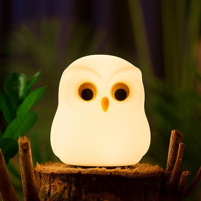 Owl Night Light Telecomandă Senzor tactil Temporizator reglabil Lumini LED reîncărcabile Lampă de noapte de noapte pentru copii Copii Bebeluși