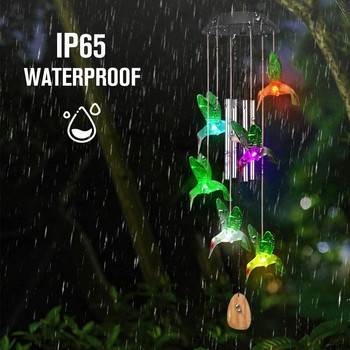 Αλλαγή χρώματος Solar Power Wind Chime Hummingbird Butterfly Αδιάβροχο Χριστουγεννιάτικο Διακοσμητικό Φωτιστικό Εξωτερικού Χώρου για Αίθριο Κήπο