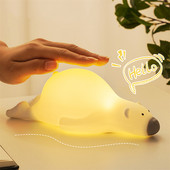 Medvjeđe noćne svjetiljke Led noćno svjetlo USB punjiva svjetiljka Crtana silikonska svjetiljka Dekoracija dječje spavaće sobe Rođendanski dar