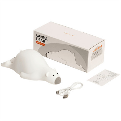 Medvjeđe noćne svjetiljke Led noćno svjetlo USB punjiva svjetiljka Crtana silikonska svjetiljka Dekoracija dječje spavaće sobe Rođendanski dar