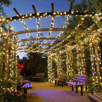Ηλιακά φωτιστικά εξωτερικού χώρου LED 10m/20m 100 200LED String Lights Fairy Holiday Christmas Party Garlands Solar Garden Waterproof Lights
