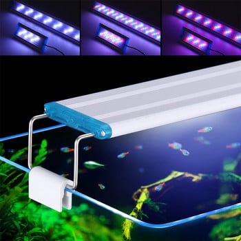 Super Slim LED φώτα ενυδρείου 90-260V με κλιπ LED φυτά Grow Light Επεκτάσιμο αδιάβροχο κλιπ σε λάμπα για δεξαμενή ψαριών 18-58cm