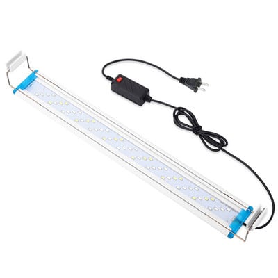 Lumini LED super subțiri pentru acvariu 90-260V cu clips pentru plante cu LED-uri pentru creșterea luminii extensibile, rezistente la apă, cu aprindere pentru rezervor de pește 18-58 cm