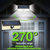190 LED saules lampa āra saules paneļa gaisma ar kustības sensoru sienas gaismas dārza dekorēšanai IP65 ūdensnecaurlaidīgs terases apgaismojums