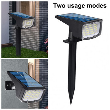 Лампа за трева Практичен сензор за движение Регулируема яркост 53 LED Соларни градински прожектори Ландшафтна светлина за двор