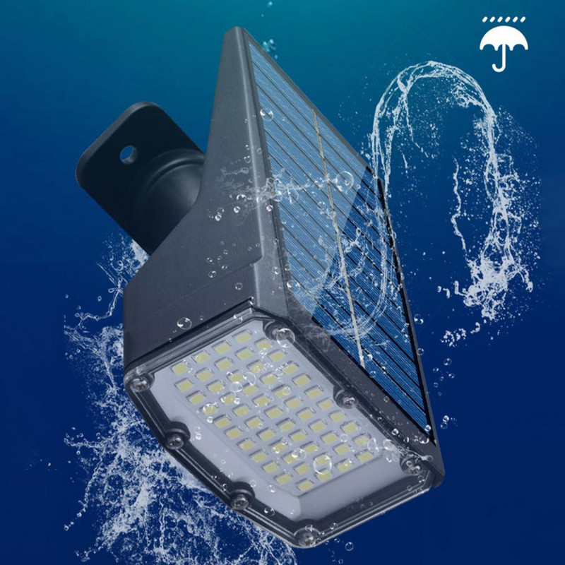 Lampă pentru gazon Senzor de mișcare practic Luminozitate reglabilă 53 LED-uri Spoturi solare pentru grădină Lumină pentru amenajare a teritoriului pentru curte