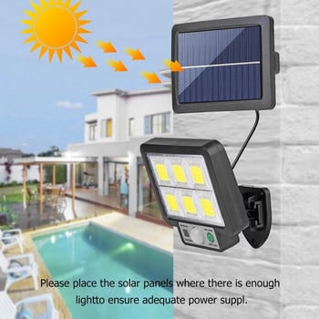 LED Solar Split Wall Light 3 Mode Αδιάβροχα φωτιστικά με αισθητήρα κίνησης Garden Street Lighting Φωτιστικό τηλεχειριστηρίου για φωτιστικό τοίχου κήπου