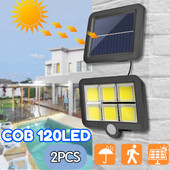 COB 120LED välise päikesevalgusti liikumisandur seinavalgusti välistingimustes veekindel päikesevalgusti Garden Decoration tänavavalgusti jaoks