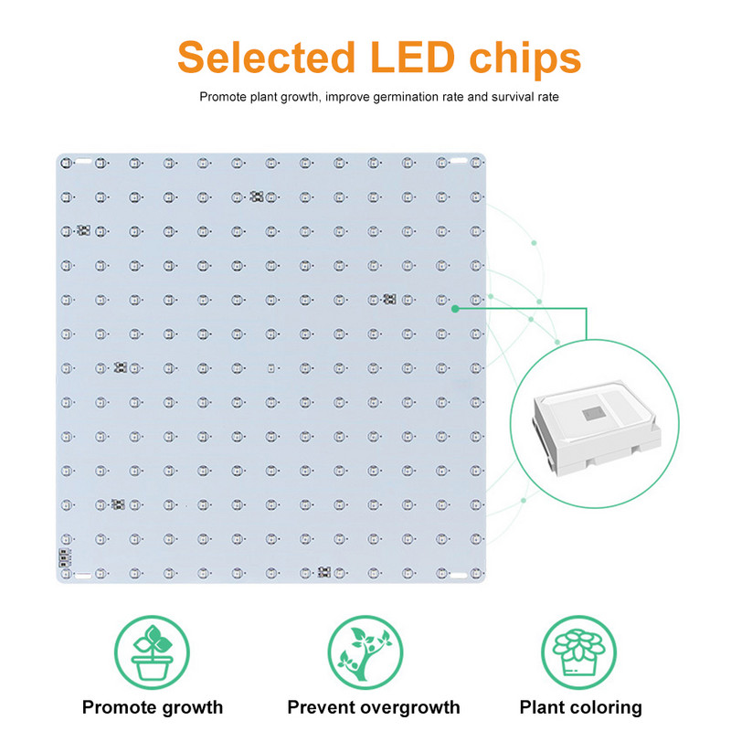 LED kasvuvalgusti 4000K täisspektriga võimas fütolampide veekindel lamp taimekasvatusvalgusti siselilledele, köögiviljadele
