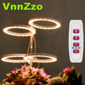 VnnZzo Grow Light 5V USB Phytolamp pentru plante LED cu spectru complet inel de înger Lampă pentru plante pentru interior pentru răsaduri de seră de flori