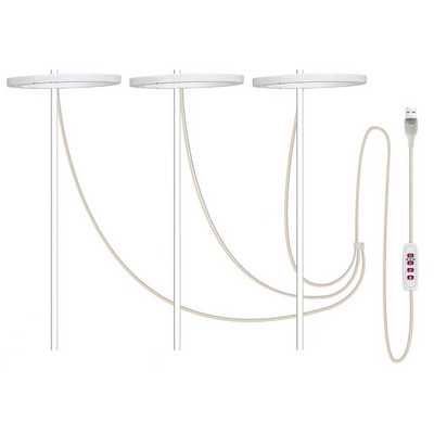 VnnZzo Grow Light 5V USB Phytolamp pentru plante LED cu spectru complet inel de înger Lampă pentru plante pentru interior pentru răsaduri de seră de flori