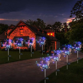 Lumini solare cu LED-uri de artificii în aer liber 90/120/150 LED-uri rezistente la apă, cale de grădină, curte, curte, lampă pentru decorarea de Crăciun