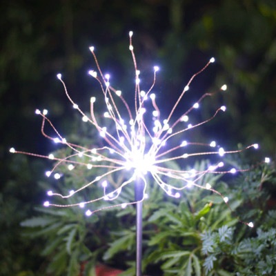 Lumini solare cu LED-uri de artificii în aer liber 90/120/150 LED-uri rezistente la apă, cale de grădină, curte, curte, lampă pentru decorarea de Crăciun