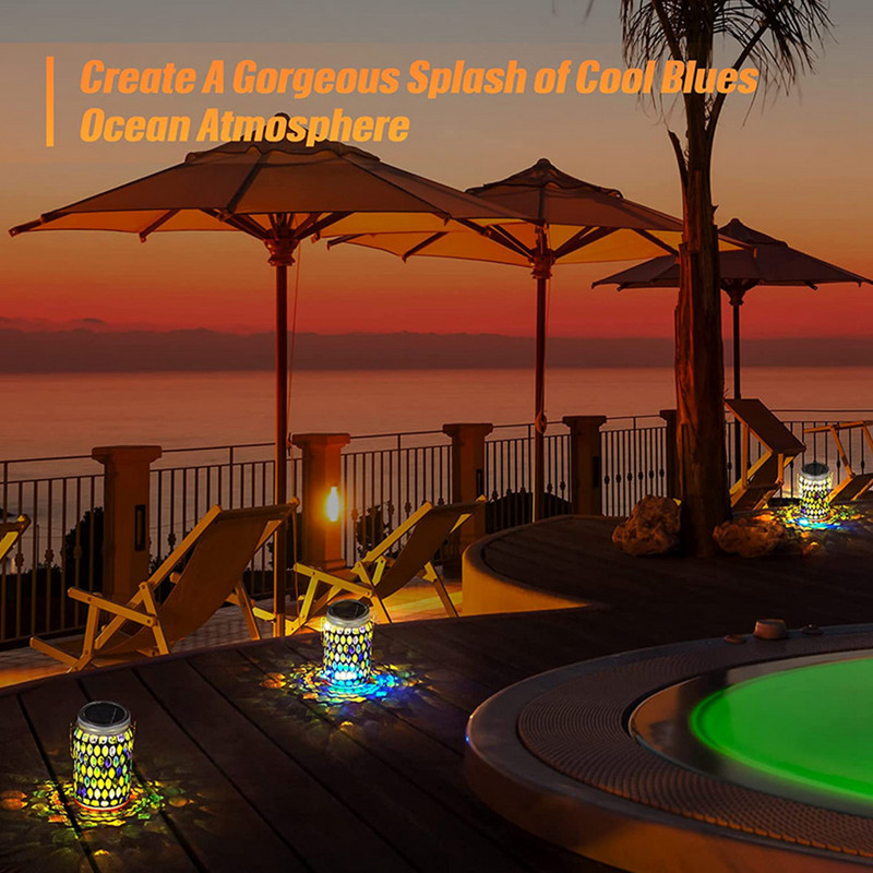 Háztáji veranda dekoratív kültéri függő füves kerti mozaik lámpa befőttesüveg belső terasz napelemes lámpás udvar IP44 vízálló led