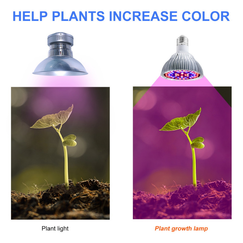 LED Phyto Grow Light Phytolamp cu spectru complet E27 Bec pentru plante E14 Lampă UV pentru semințe de flori de seră Lumină LED de creștere hidroponică