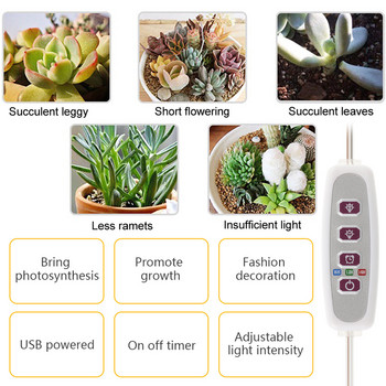 Κυκλικά φώτα ανάπτυξης φυτών Νέος τύπος διπλής κεφαλής απευθείας σύνδεση με LED Φως γέμισμα φυτού Φως μόνιμο Φως Φόρτιση USB