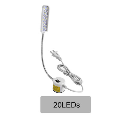 Siuvimo mašinos šviesos LED apšvietimas šaltai baltas su jungikliu, magnetine žąsine kaklelio ranka, skirta visiems darbastalio tekinimo staklių gręžimo presams