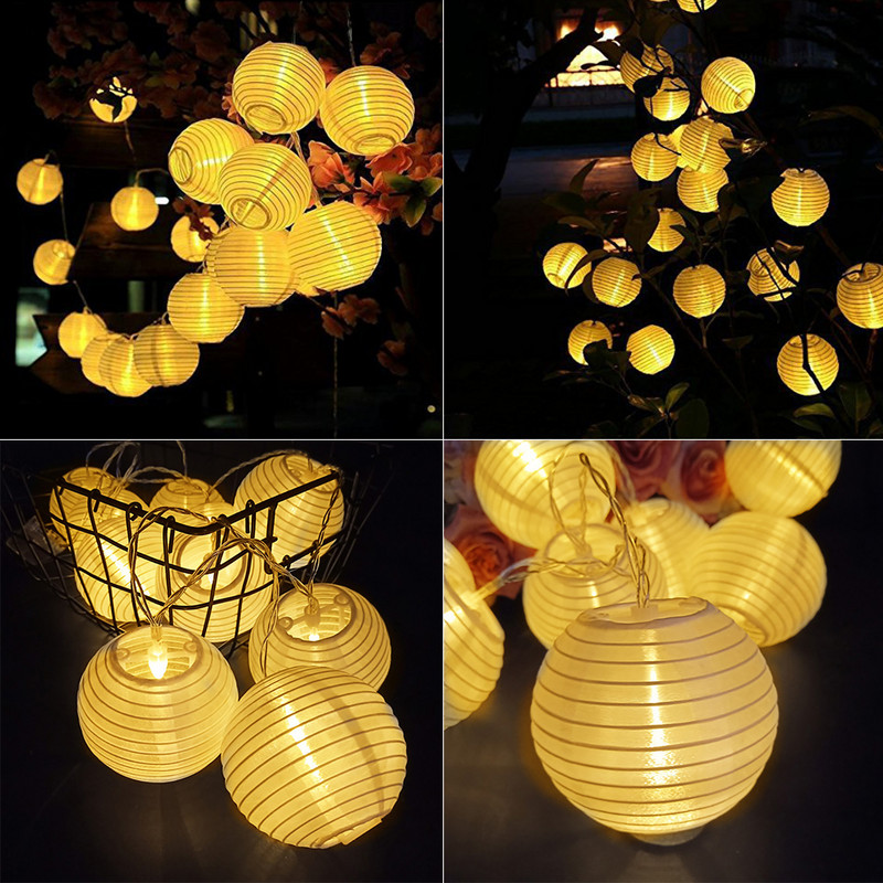 Ghirlandă de lumină solară în aer liber Lanternă solară lampă de grădină Lampă solară rezistentă la apă Ghirlandă de grădină cu lumină solară Decor de grădină
