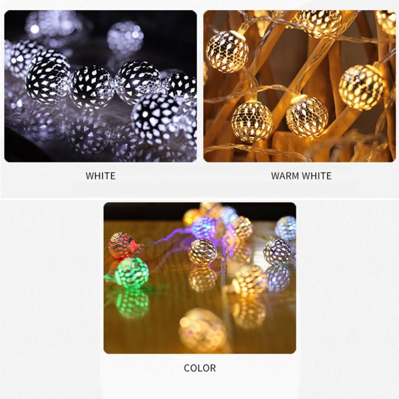 Ghirlande cu LED-uri marocane Minge de cristal Ghirlande solare Lumini pentru gradina Lampa solara Putere LED Ghirlande de zâne Ghirlande solare Decor