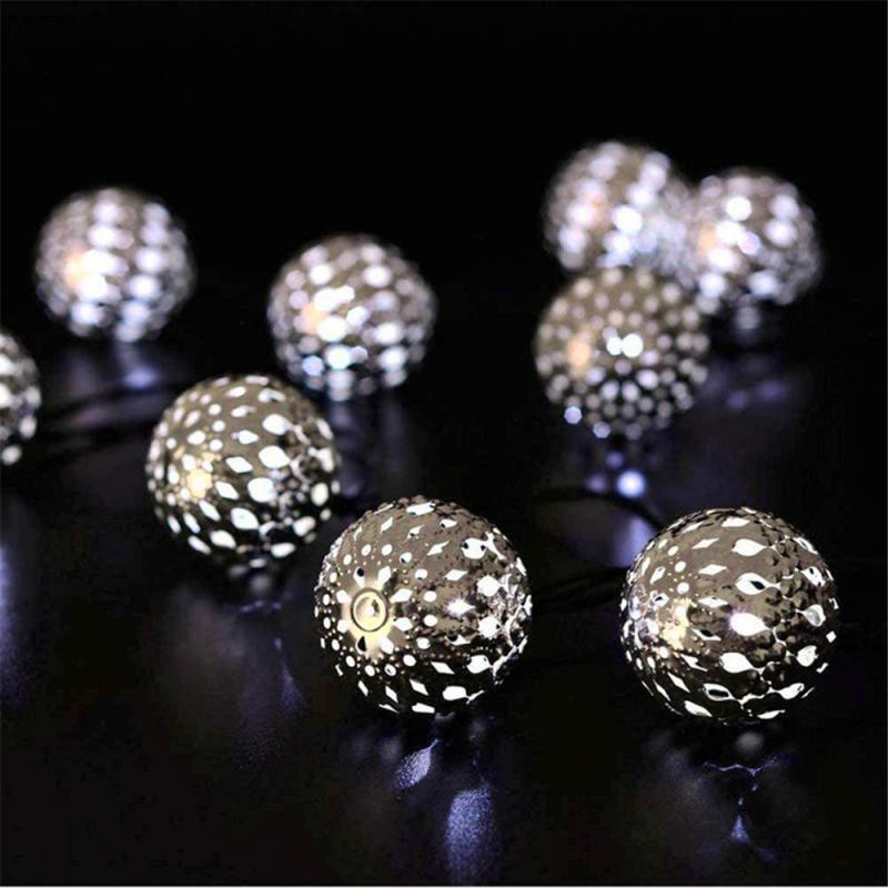 Ghirlande cu LED-uri marocane Minge de cristal Ghirlande solare Lumini pentru gradina Lampa solara Putere LED Ghirlande de zâne Ghirlande solare Decor