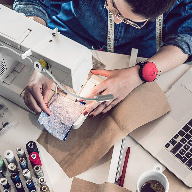 Super Bright 6W COB varrógép LED lámpa AC110-265V mágneses rögzítő talp hattyúnyak lámpa minden varrógép világításhoz