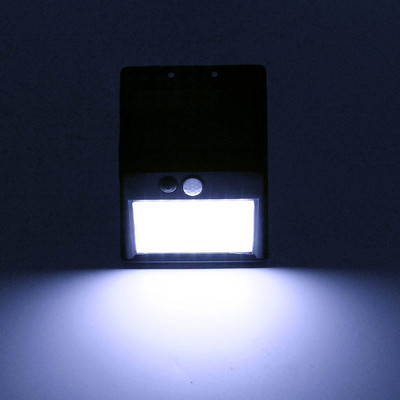 1 x szétválasztható kültéri 28 LED-es napelemes lámpa 3 üzemmódban, vízálló PIR mozgásérzékelős fali fehér lámpa otthoni kerthez, utcai udvarhoz