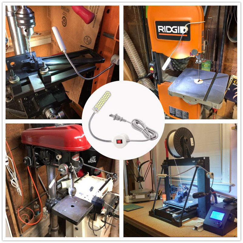 Siuvimo mašinos apšvietimas LED apšvietimas Daugiafunkcinis lankstus darbinis žibintas su magnetiniu tvirtinimo pagrindu, skirtas darbastalio tekinimo staklės gręžimo presui