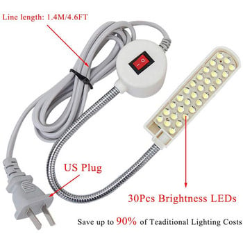 Индустриално осветление Шевна машина LED светлини Многофункционална гъвкава работна лампа Магнитна шевна лампа за бормашина Струг