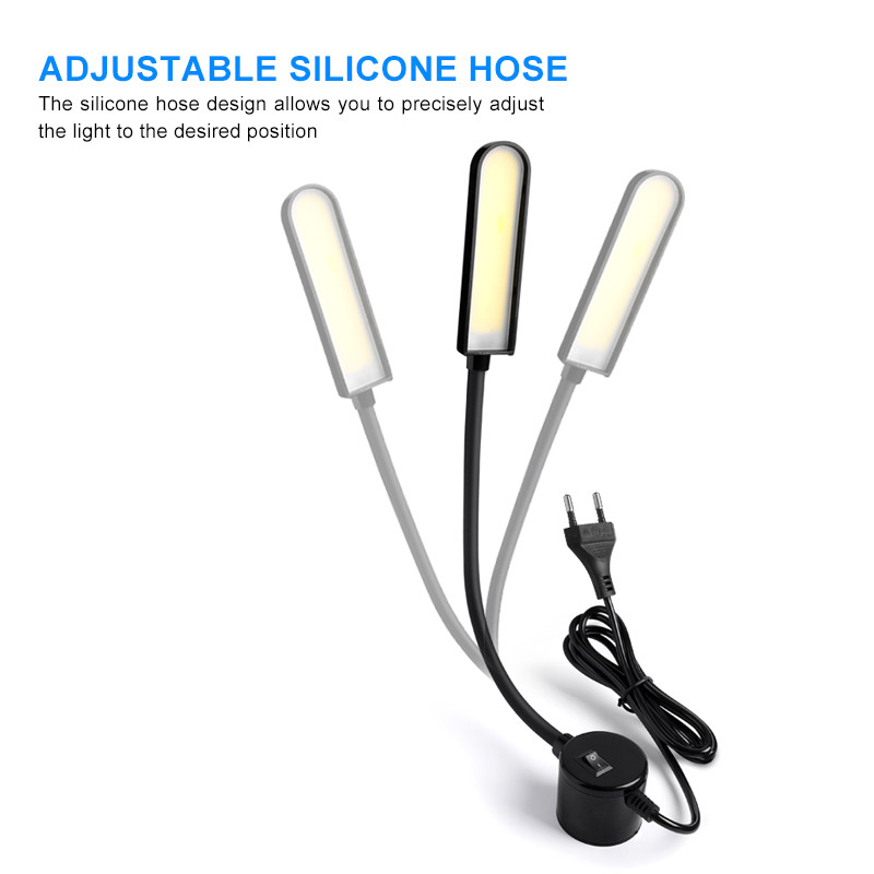 Pārnēsājama 6W 110-265V COB šujmašīna darba gaismas LED ar magnētisku montāžas pamatni virpas urbjmašīnas darbagalds