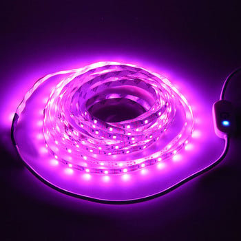 Пълен спектър LED Grow Light Димируема USB LED лента Сензорна фито лампа Лампа за отглеждане на растения за палатка за отглеждане на цветя в оранжерия